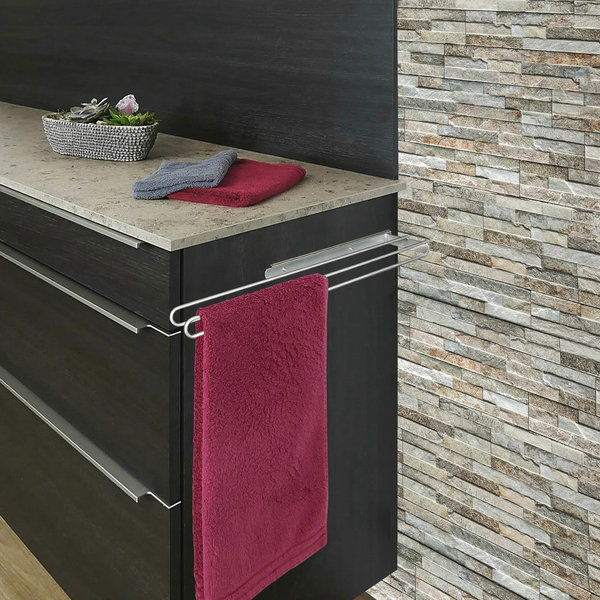 Handtuchhalter ausziehbar 2-armig für Küche + Bad